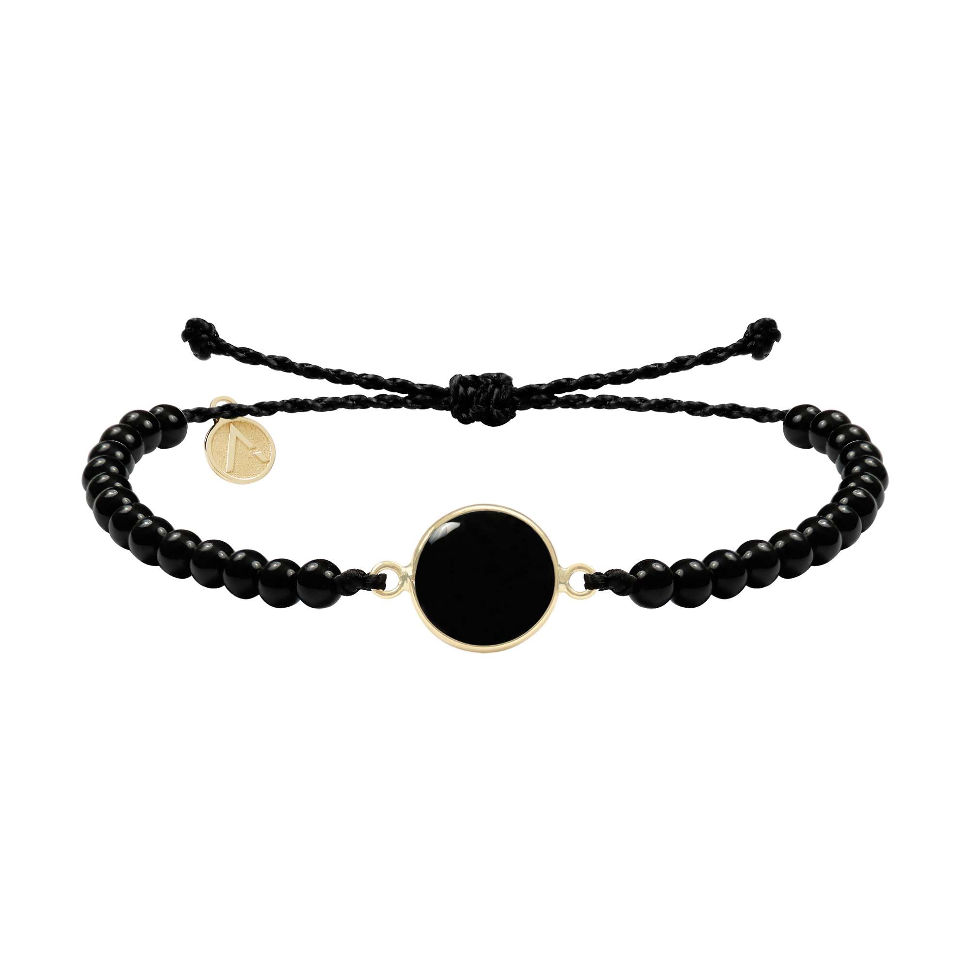 Black thread discount gold bracelet